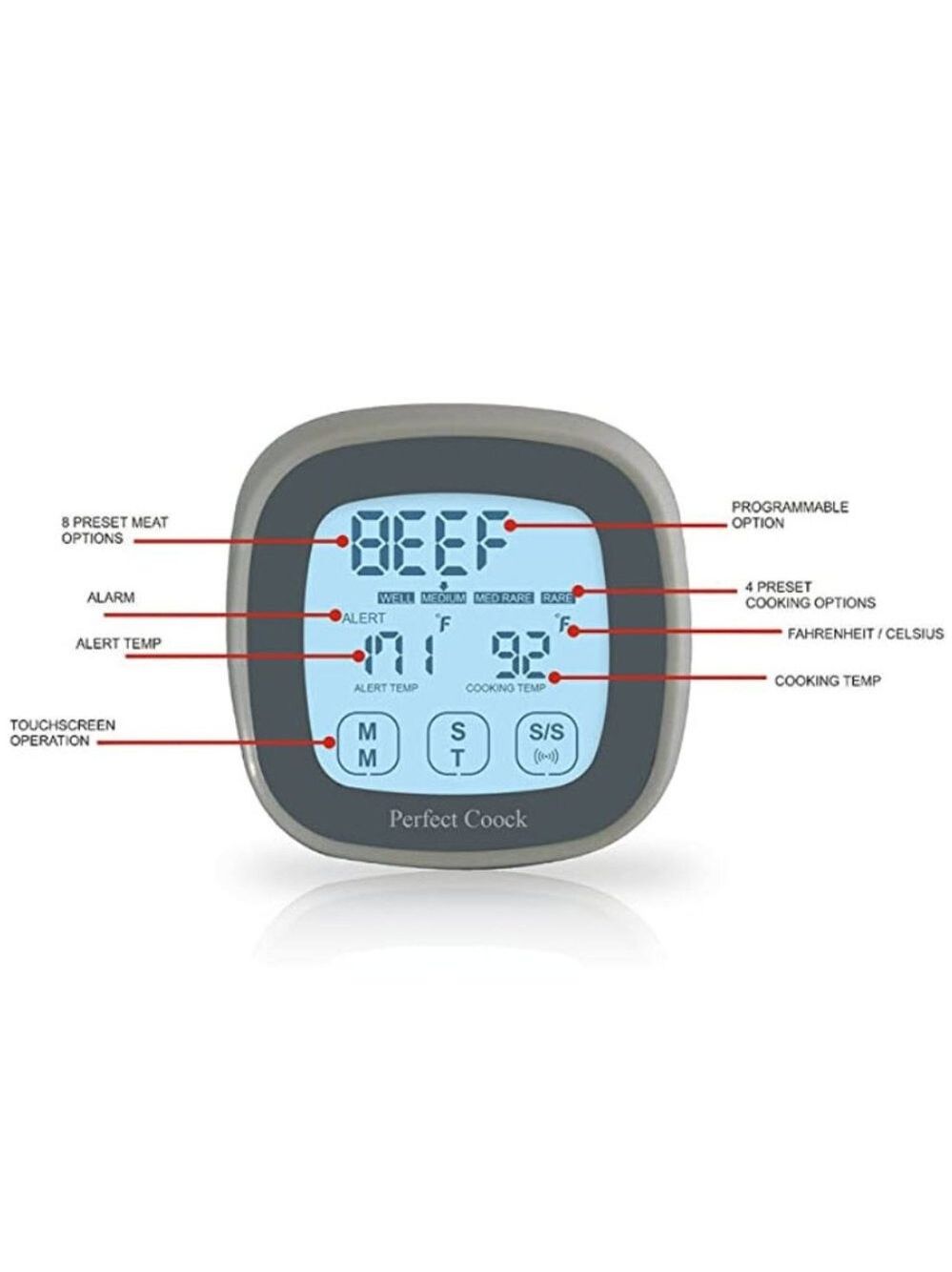 Digital Oven Thermometer with Cooking Timer - Picture 2 of 6
